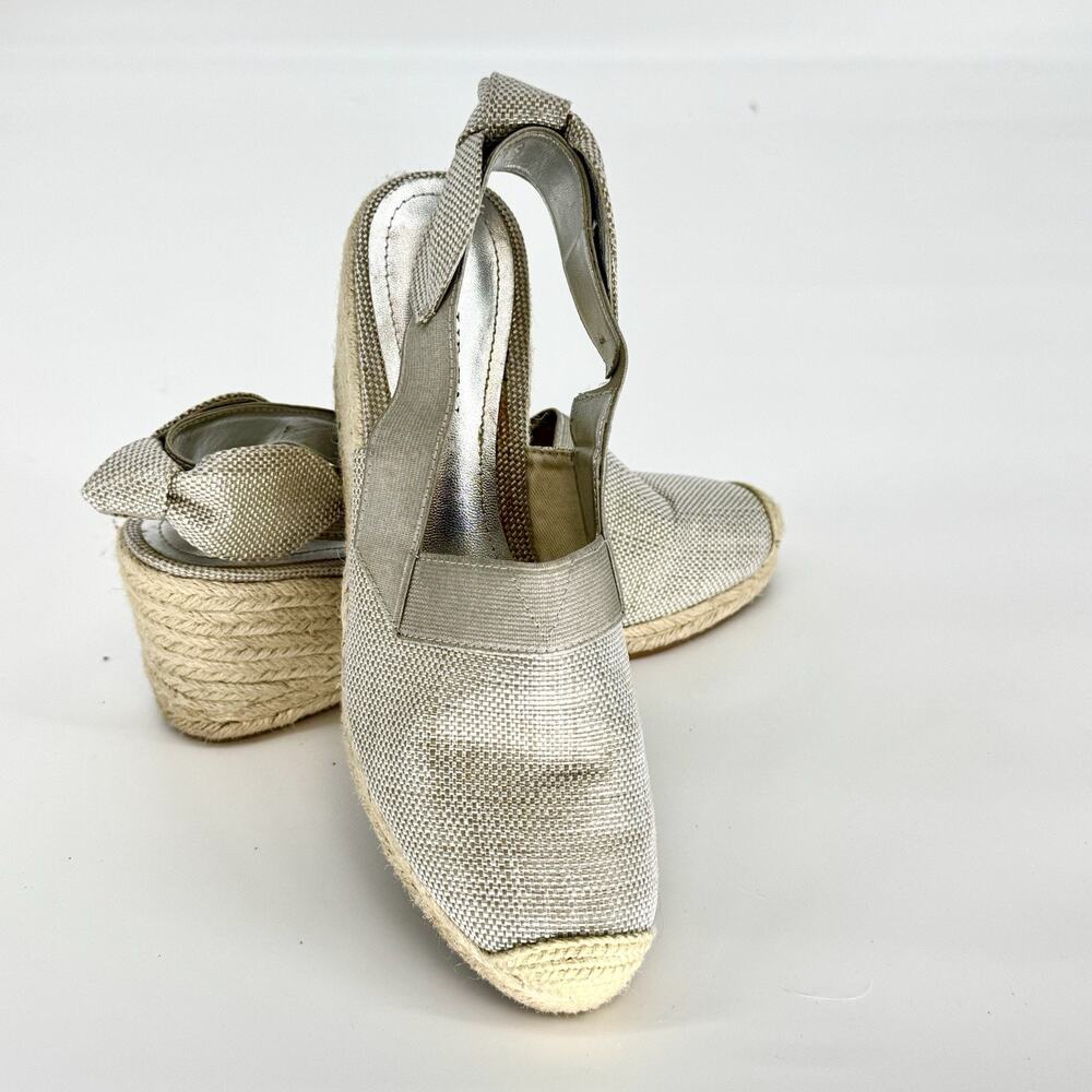 Ralph Lauren Helma Slingback Wedge Espadrilles Size 8.5 Coastal